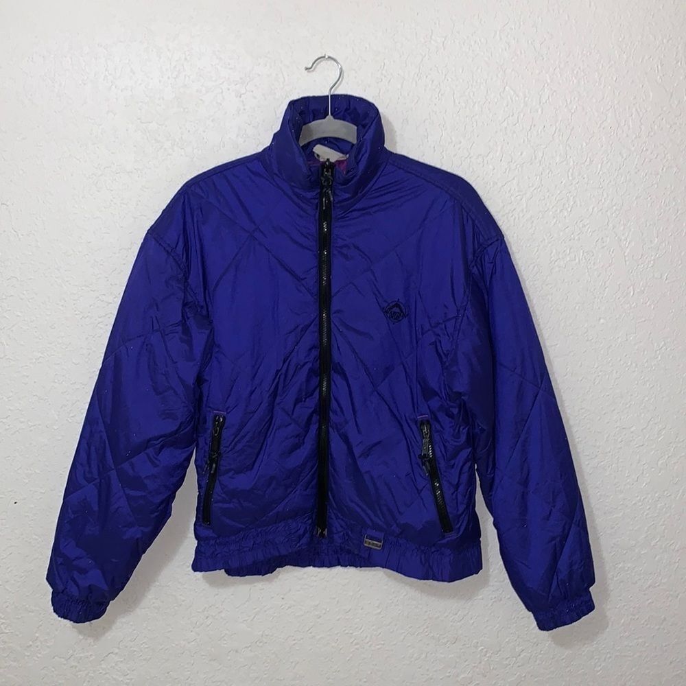 Mountain Goat blue and purple puffer coat size medium